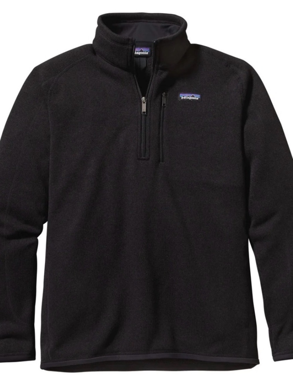 Patagonia Men’s Black Sweater Quarter-Zip Fleece Pullover Jacket Size medium